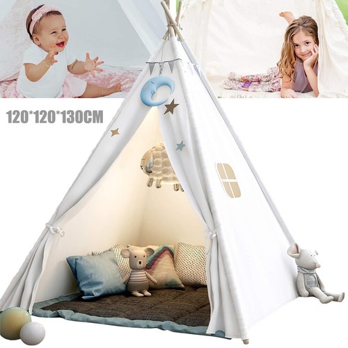 Kinderzelt Tipi Zelt Spielzelt Indianerzelt für Kinder Spielhaus Teepee Geschenk - Bild 11 von 20