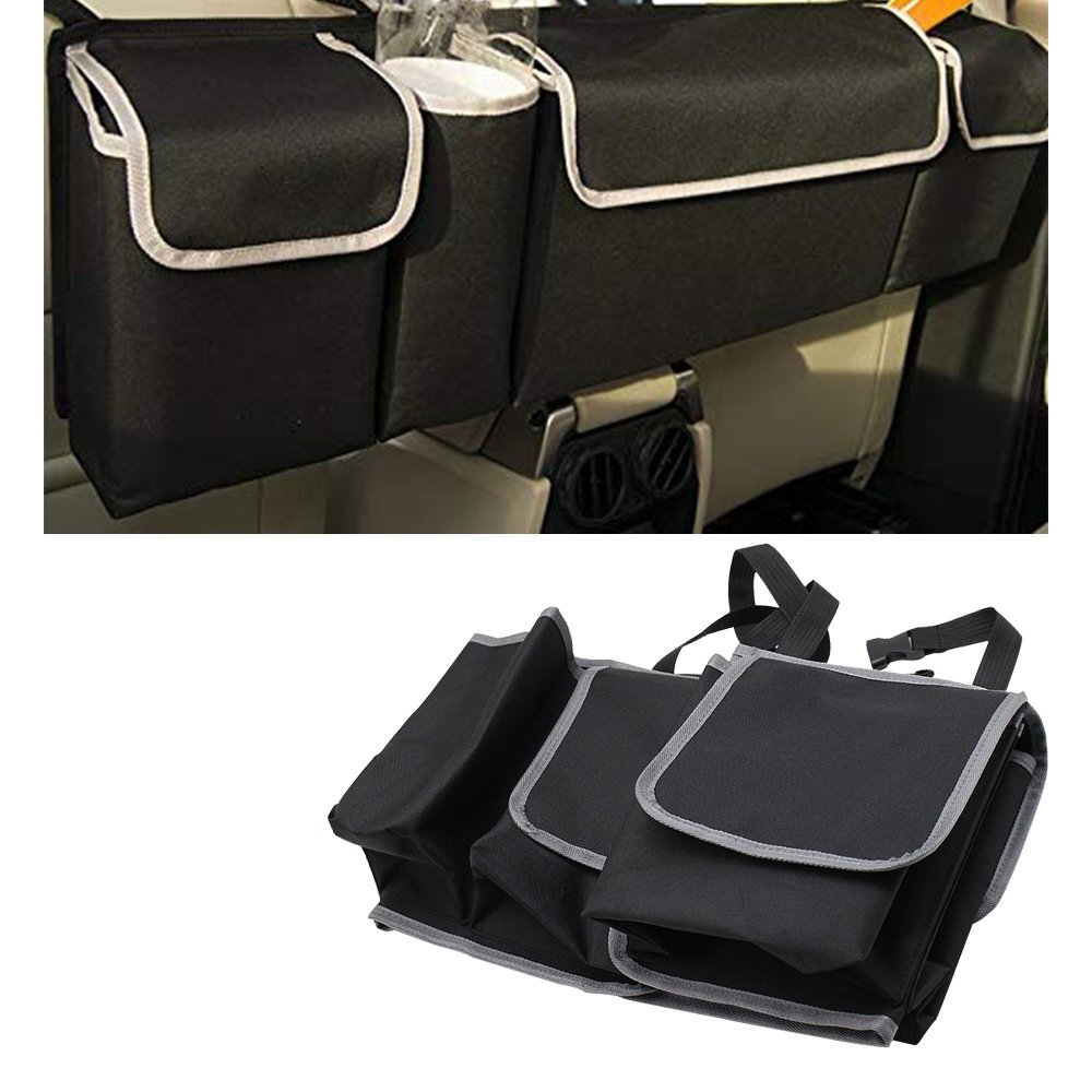 Car Trunk Organizer Oxford Interior Headrest Back Seat Storage Bag 4Pocket Cases
