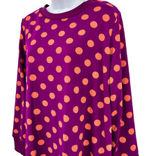 Polka Dot Sweater Dress Womens Size L Purple Pink Dot Victor Glemaud x Target