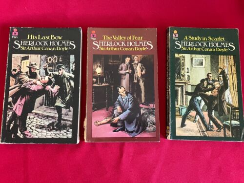 Collection of 3 Vintage Arthur Conan Doyle SHERLOCK HOLMES Paperbacks