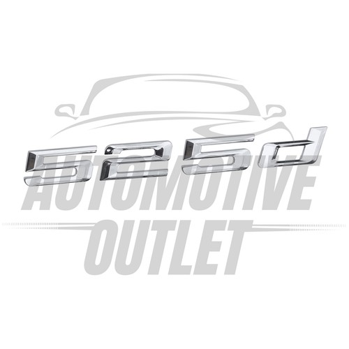 525d LETTERING REAR BOOT LID TRUNK BADGE EMBLEM FOR BMW 5 SERIES, CHROME - Picture 2 of 3