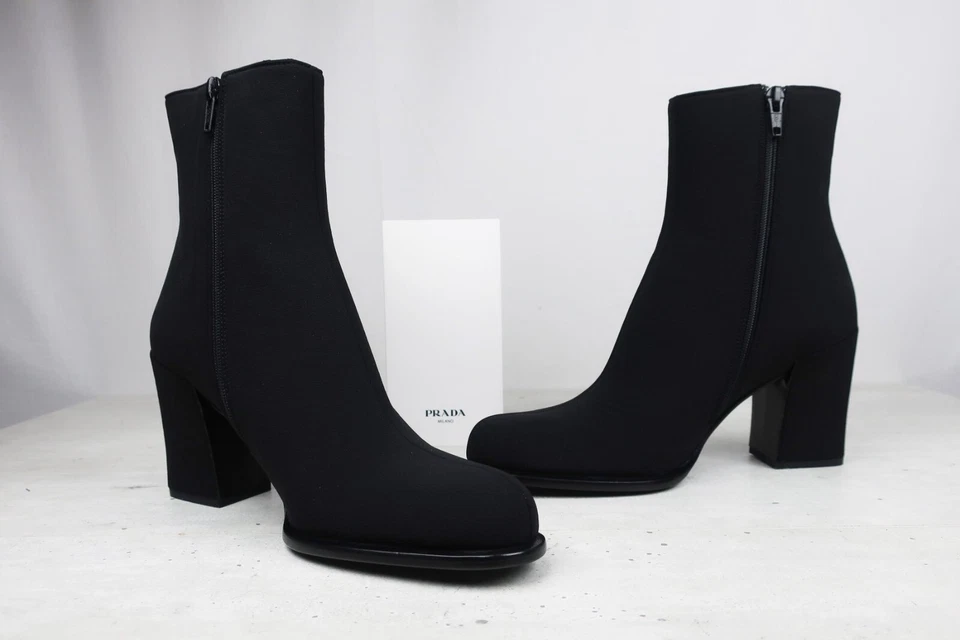 Botines Prada 100% Auténticos Talla Mujer 36.5 Negro Botín 6.5 Foto 3 de 4