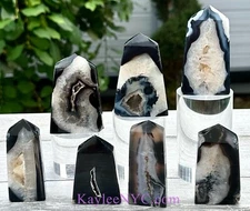 Wholesale Lot 1 Lb Natural Black Onyx Obelisk Tower Point Crystal