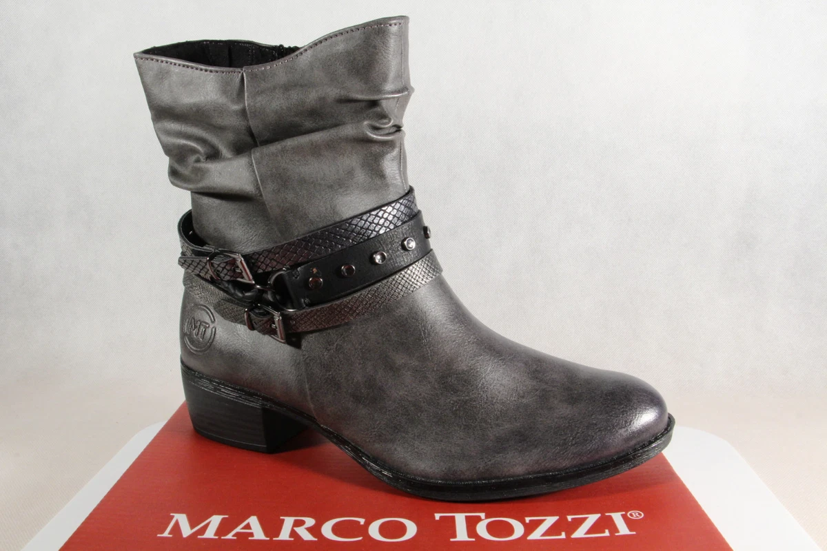 Marco tozzi grey best sale boots