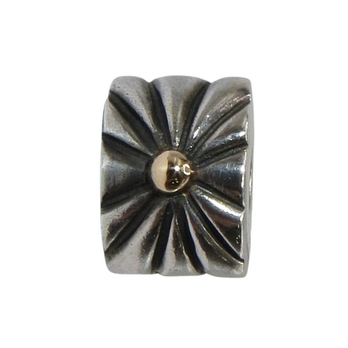 Pandora Sunburst 14k Gold & Sterling Silver .925 Clip Charm 790216 - Picture 2 of 7