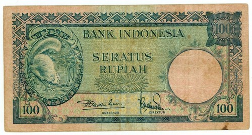 Indonesien... P-51... 100 Rupiah... ND (1957)... *F-VF*.