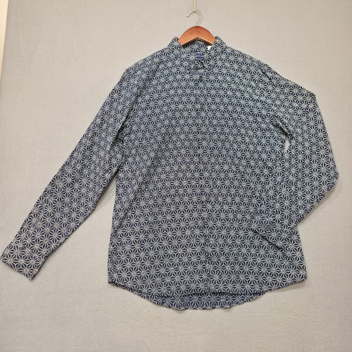 Levi's Mens Long Sleeve Button Up Textured Geometric Shirt Red Dot Size 3