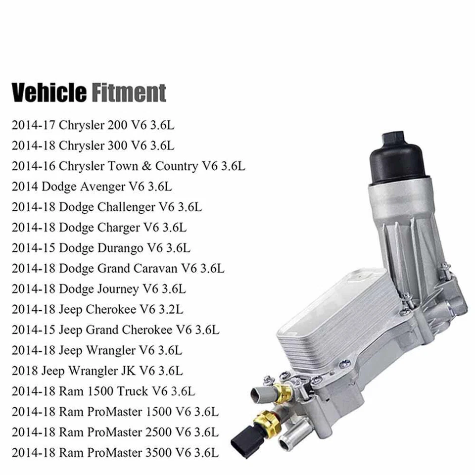 Head Gasket Set & Engine Oil Filter Housing For 2011-16 Jeep Dodge Chrysler 3.6L - Изображение 4 из 4