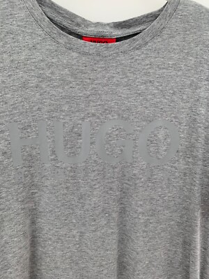 HUGO BOSS DOLIVE-U1 MEN'S DESIGNER GREY MARL T-SHIRT