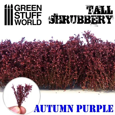 GREEN STUFF WORLD Grands Arbustes - Violet Automnal Modelisme Flexibles Scenographie Wargames