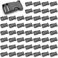 50 Pack 1 Inch Plastic Buckles Quick Release for Backpack Strap Webbing Belt