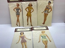 5 Vtg Collectors Celebrity Paper Doll Lot SEALED Kelly Davis Miranda Garland S1