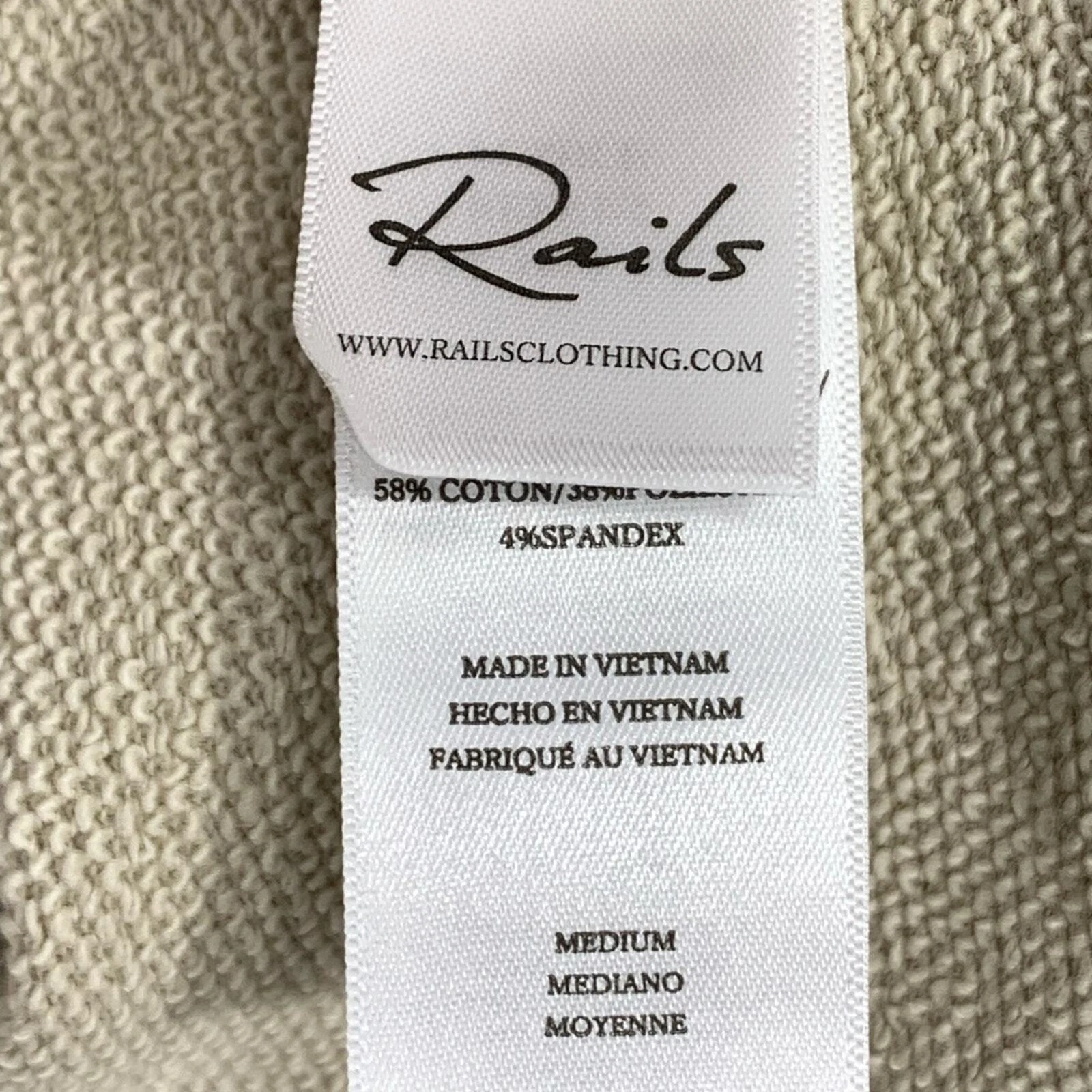 OFF WHITE Felpa donna Rails M panna bianca misto cotone girocollo revolve