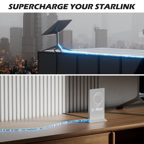 16,4FT / 5M Przedłużacz kabla satelitarnego do Starlink Prostokątny Satellite V2 - Zdjęcie 4 z 12