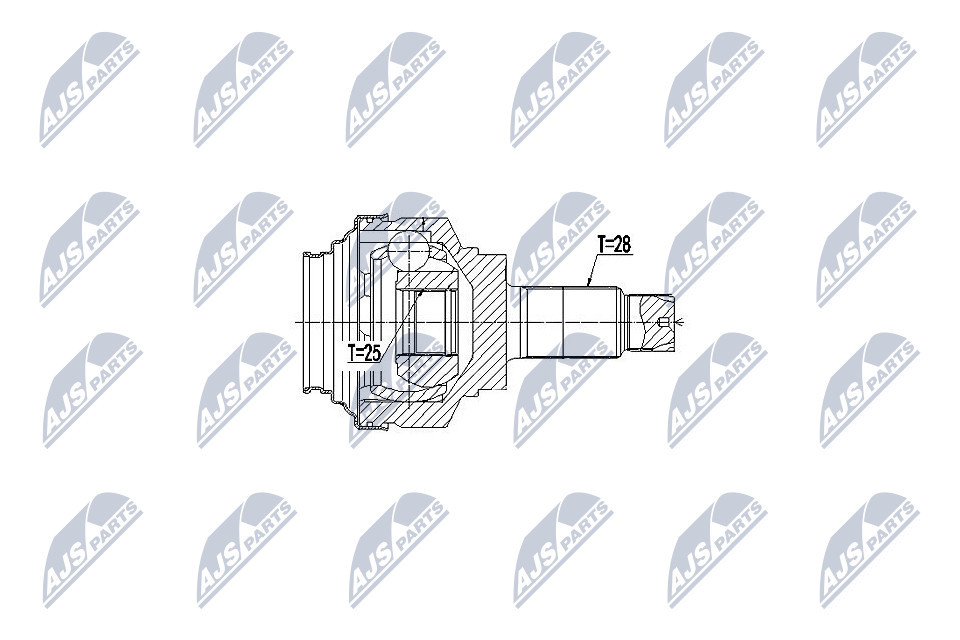 NPZ-BM-017 NTY Joint Kit, drive shaft for BMW