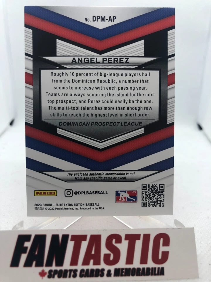Angel Perez Relic /199 DPM-AP 2023 Elite Extra Edition Dominican Prospect League - Image 2 of 2