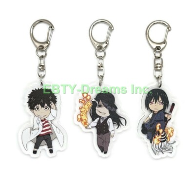 Set of 3 Fire Force Anime Acrylic Keychain Benimaru Shinmon Joker, Viktor Licht