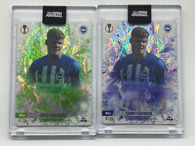 EVAN FERGUSON Lot /25/75 Brighton Topps Total Football 2023-24 WHITE ICE