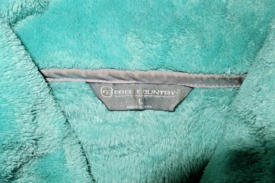 L YOUTH ❤FREE COUNTRY❤ SUÉTER CÁRDIGAN❤️ TERCIOPELO VERDE ❤️SÚPER SUAVE HINCHADO CÁLIDO❤️ Foto 4 de 4