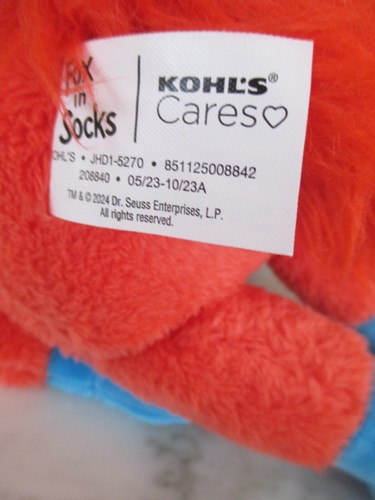 Kohl's Cares/Dr. Peluche Seuss Fox in Socks Libro Personaje 16" Nuevo 2023 - Imagen 5 de 5