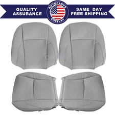 Fits 2007-12 LEXUS ES350 Driver Passenger PERF Leather Seat Cover Gray LA15 LB15