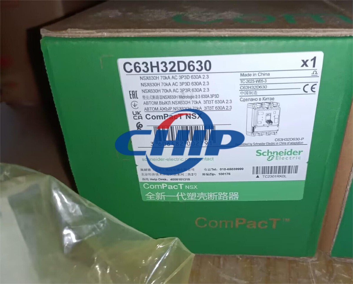 ELC　3冊 SCHNEIDER C63H32D630 NSX630H 70kA AC 3P3D 630A 2.3 NEW IN BOX .DHL