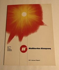 1971 Halliburton Oil Co Annual Report / Oilfield Oil Energy / Vintage