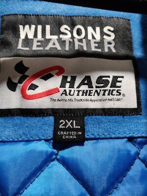 VINTAGE 2XL Nascar Racing Wilson Leather Jacket 12 Alltel