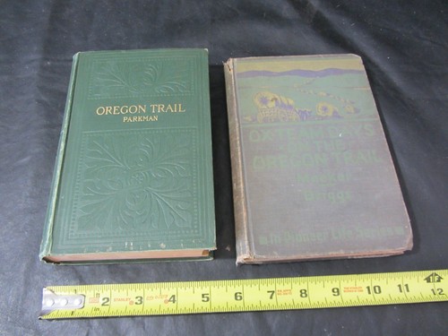 Oregon Trail antique book PARKMAN 1900 w/ Ox-Team Days MEEKER 1924 hardcover