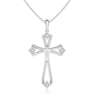 ANGARA 0,21 kt natürlicher Diamant Anhänger Halskette in 14 K massiv Gold (H, SI2)