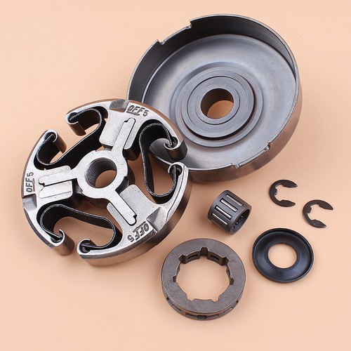 Kit ago orsetto cerchio pignone pignone frizione 3/8" per Husqvarna 385XP 390XP 385 390 - Foto 5 di 5