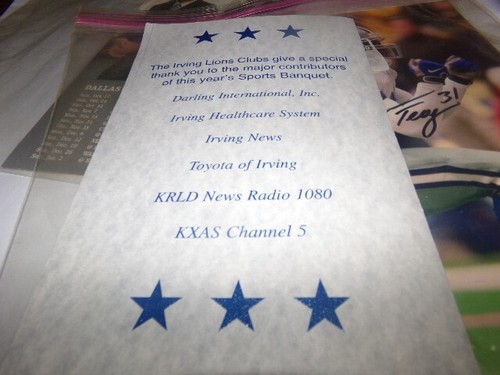 Lotto 3 autografi Dallas Cowboys Daryl Johnston George Teague Charlie Waters - Foto 15 di 22