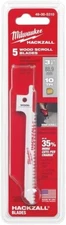 Milwaukee 49-00-5310 Wood Scroll Hackzall Blade 5pk USA Mde Free Shipping