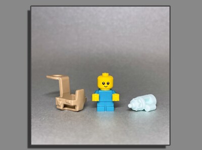 LEGO  Figuren - City - Baby Familie Tragetuch Nuckelflasche Kinderwagen