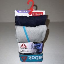 Reebok Training Performance Seamless 2 LARGE Boxer Briefs Contour Pouch Stretch