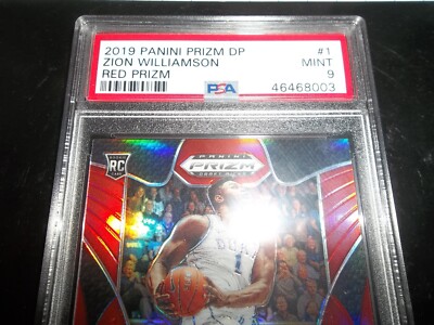 Zion Williamson RC 2019 Prizm RED REFRACTOR ROOKIE #1 Graded PSA 9