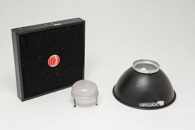 Norman Lighting 10'' reflector w/diffusion dome and grid