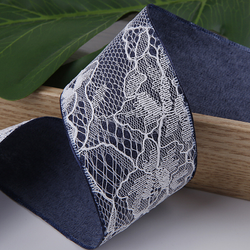 10 Yards Lace Denim Webbing Trim Ribbon DIY Bow Accessory Packaging ribbon Craft