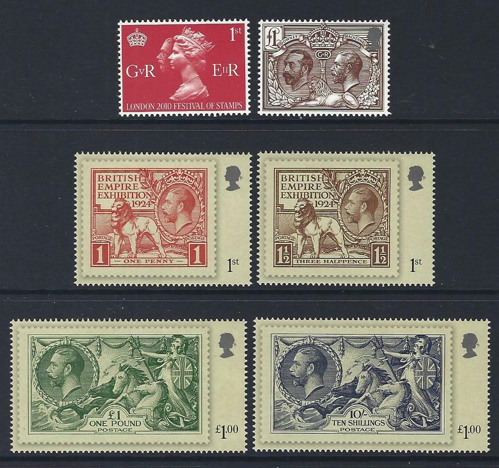 Gran Bretaña 2010 George V Ascensión Conjunto De 6 Nuevo sin Montar, MNH