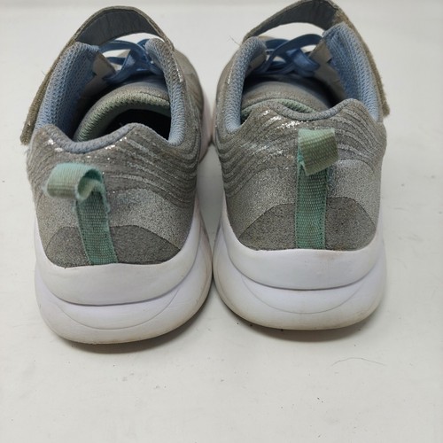 Skechers Dynamic Dash Silver Infinite Shimmer Sneakers Athletic Girl's Size 2 - Picture 7 of 10