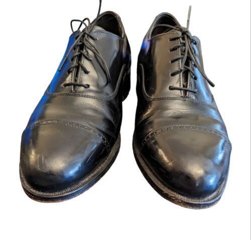 Herren Bostonian 8,5D Echtleder Oxford Schnürschuh • schwarz - Bild 3 von 8