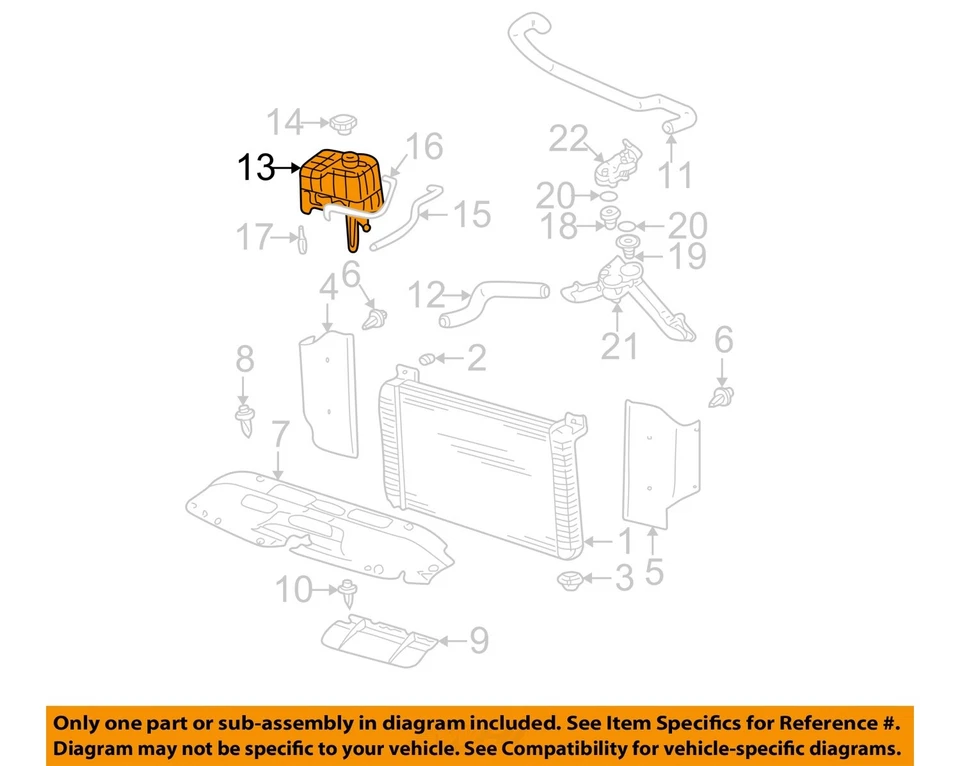 Used Engine Coolant Reservoir fits: 2003 Chevrolet Silverado 2500 pickup diesel - Image 2 of 4