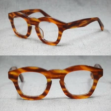 Vintage Thick Acetate Square Eyeglass Frames Full Rim Reading Glasses Men Women