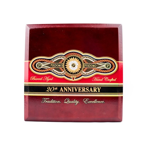 Perdomo Churchill 20th Anniversary Empty Wood Cigar Box 8" x 8" x 3" - Picture 10 of 12