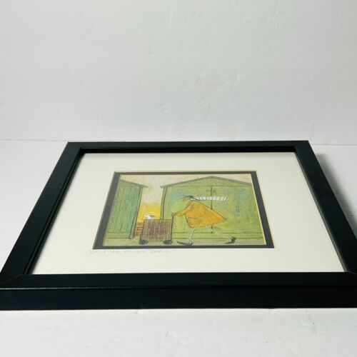 Sam Toft Driving Miss Doris Kunstdruck gerahmt doppelt mattiert Terrier Hund 11 x 11 Zoll - Bild 2 von 6