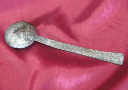 ANTIQUE 1479 OTTOMAN EMPIRE INSCRIBED COPPER SPOON V.RARE - Picture 2 of 8