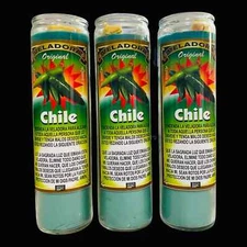 3x Set Veladora de Chile Preparada y Conjurada Contra Envidia y contra enemigos