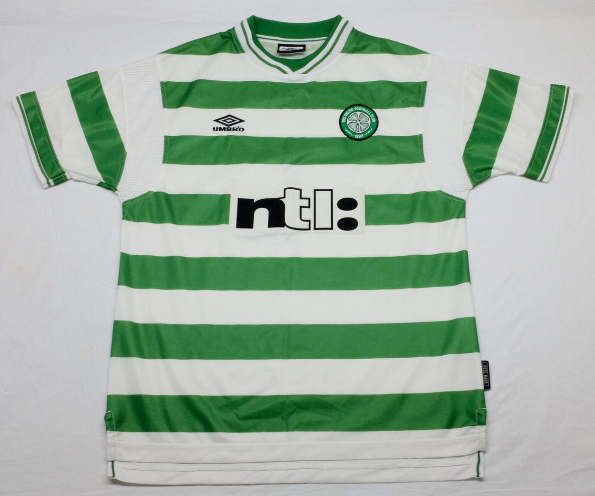 Vintage Umbro Celtic Football Club Soccer NTL Jersey Green Vintage Umbro Celtic Football Club Soccer NTL Jersey Green