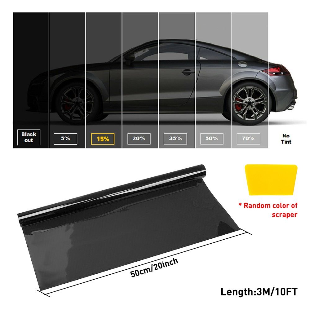 Uncut Roll Window Tint 15% Light Film Car Home Glass Super Dark