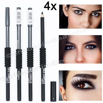 Profi Schwarz Augenstift Weich Langlebig Eye Pencil Face Complex 4x